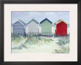 Suffolk Beach Huts Posters by Jane Hewlett