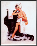 Pin-Up Girl with Towel Art by Joyce Ballantyne