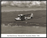 Inter-Island Airways, Sikorsky S-43, Kaunakakai, Molokai, Hawaii, 1936 Print Inter-Island Airways, Sikorsky S-43, Kaunakakai, Molokai, Hawaii, 1936 Print