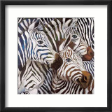 Zebra's Kiss Posters av LISA BENOUDIZ