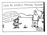Gesturing to a candlestick on the ground before him, a short man barks ord… - New Yorker Cartoon Premium Giclee Print by Bruce Eric Kaplan