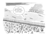("I'm greener, yes. But am I happier?") - New Yorker Cartoon Premium Giclee Print by Mick Stevens