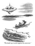 "The death ray is useless against his sunscreen." - New Yorker Cartoon Premium Giclee Print by Frank Cotham