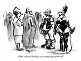 "Did Linda and I tell you we're renewing our vows?" - New Yorker Cartoon Premium Giclee Print by Lee Lorenz