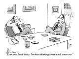 "Ever since lunch today, I've been thinking about lunch tomorrow." - New Yorker Cartoon Premium Giclee Print by Leo Cullum