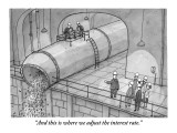 "And this is where we adjust the interest rate." - New Yorker Cartoon Premium Giclee Print by Jason Patterson