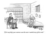 "If it's any help, your sentence was the most e-mailed story of the week." - New Yorker Cartoon Premium Giclee Print by Robert Leighton
