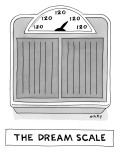 Scale has only '120 lbs.' as possible weight. - Cartoon Premium Giclee Print by Kim Warp
