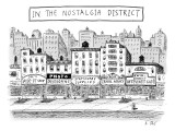 Five stores on a street make-up The Nostalgia District because all the pro… - New Yorker Cartoon Premium Giclee Print by Roz Chast