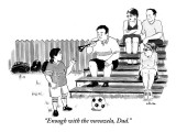 "Enough with the vuvuzela, Dad." - New Yorker Cartoon Premium Giclee Print by Emily Flake
