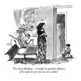 "I've been thinking—it might be good for Andrew if he could see you cry on… Premium Giclee Print by Robert Weber