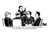 "This brand has a clean balance sheet, a lively marketing plan with tastef…" - New Yorker Cartoon Premium Giclee Print by Drew Dernavich