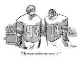 "My mom makes me wear it."  - New Yorker Cartoon Premium Giclee Print by John Klossner