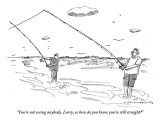 "You're not seeing anybody, Larry, so how do you know you're still straight?" - New Yorker Cartoon Premium Giclee Print by Michael Crawford