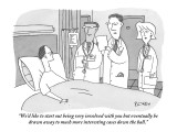 "We'd like to start out being very involved with you but eventually be dra…" - New Yorker Cartoon Premium Giclee Print by Peter C. Vey