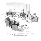 "I was just going to say, 'Well, I don't make the rules.' But, of course, …" - New Yorker Cartoon Premium Giclee Print by Leo Cullum