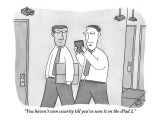 "You haven't seen security till you've seen it on the iPad 2." - New Yorker Cartoon Premium Giclee Print by Peter C. Vey