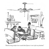 "Handwriting analysis has revealed that Spencer is not in fact my husband." - New Yorker Cartoon Premium Giclee Print by George Booth