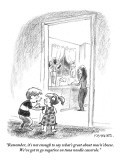 "Remember, it's not enough to say what's great about mac'n'cheese. We've g…" - New Yorker Cartoon Premium Giclee Print by Pat Byrnes