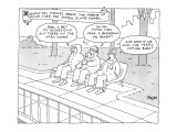 Modern day pirates discuss taking over the Staten Island Ferry - New Yorker Cartoon Premium Giclee Print by Jack Ziegler