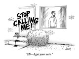 "Hi–I got your note." - New Yorker Cartoon Premium Giclee Print by Tom Cheney