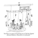 "According to an article in the upcoming issue of 'The New England Journal…" - New Yorker Cartoon Premium Giclee Print by Michael Maslin