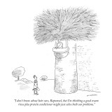 "I don't know about hair care, Rapunzel, but I'm thinking a good cream rin…" - New Yorker Cartoon Premium Giclee Print by Michael Maslin