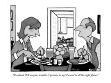 "Go ahead. Tell me your troubles. I promise to say 'Awww' in all the right…" - New Yorker Cartoon Premium Giclee Print by William Haefeli