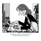 "I'm making a scrapbook to document the most embarrassing moments of your …" - New Yorker Cartoon Premium Giclee Print by William Haefeli