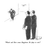 "Watch out!  Here comes Haggleton.  He plays to win." - New Yorker Cartoon Premium Giclee Print by Stan Hunt