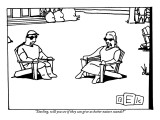 "Darling, will you see if they can give us better nature sounds?" - New Yorker Cartoon Premium Giclee Print by Bruce Eric Kaplan