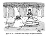 "If you kiss me, I become mid-level manager at a software company." - New Yorker Cartoon Premium Giclee Print by Farley Katz