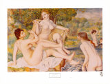 Les baigneurs Affiches par Pierre-Auguste Renoir