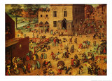 Children's Games Poster by Pieter Bruegel the Elder