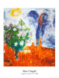 Couple au Dessus de St Paul Poster af Marc Chagall Couple au Dessus de St Paul Poster af Marc Chagall