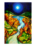 Coupe de vie aux chutes d'Athabasca - Jasper reproduction procédé giclée par Timothy Sorsdahl