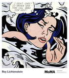 Roy Lichtenstein - Topící se dívka (Drowning Girl) Obrazy