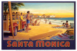 Santa Monica (Miniatur) Poster von Kerne Erickson