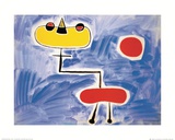 Figur vor roter Sonne Posters par Joan Miró