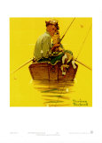 Fish Finders Print by Norman Rockwell