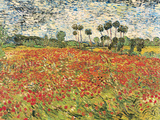 Field of Poppies, Auvers-Sur-Oise, c.1890 Posters by Vincent van Gogh