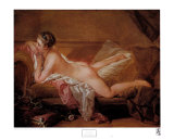Ruhendes Mädchen Kunstdrucke von Francois Boucher