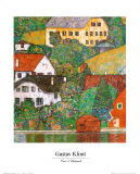 Houses at Unterach Reprodukcje autor Gustav Klimt