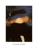 Dame avec éventail Affiche par Gustav Klimt