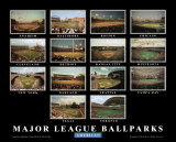 Major League Ballparks: American League Poster by Ira Rosen