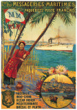 Messageries maritimes Posters par David Dellepiane
