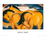 Little Yellow Horses, c.1912 Poster por Franz Marc