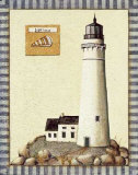 Lighthouse, Blue Poster by Susan Clickner