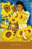 Muchacha con Girasoles Prints by Diego Rivera