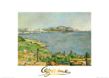 L'Estaque, vue du golfe de Marseille Posters par Paul Cézanne